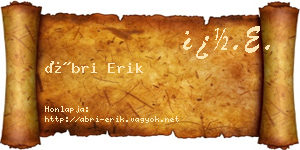 Ábri Erik névjegykártya