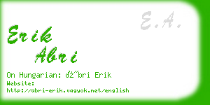 erik abri business card